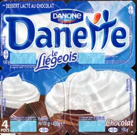 Mängden socker i Danette (le Liégeois Chocolat) 4 Pots
