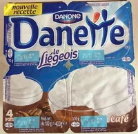 Mängden socker i Danette (le Liégeois Café) 4 Pots