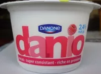 Mängden socker i Danio - Spécialité laitière sur lit de framboises sucré