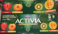 Mängden socker i Activia aux fruits