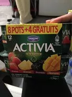 Mängden socker i Activia Lait fermenté au bifidus aux fruits les 12 pots de 125 g