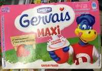 Mängden socker i Gervais Maxi saveur Fraise
