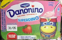 Mängden socker i Danonino Superdino saveur Fraise