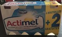 Mängden socker i Actimel Lait fermenté à boire les 6 bouteilles de 100 g