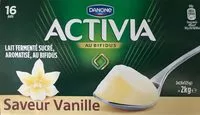 Mängden socker i Activia saveur vanille