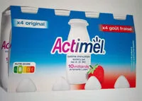 Mängden socker i Actimel original et fraise