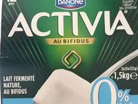 Mängden socker i Lait fermenté nature au bifidus 0% de MG, ACTIVIA