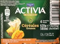 Mängden socker i Activia aux Céréales