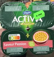 Mängden socker i Activia au bifidus - Saveur passion