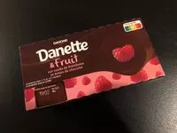 Mängden socker i Danette & Fruit sur coulis de framboise et éclats de chocolat
