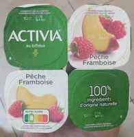 Mängden socker i Activia au bifidus pêche framboise