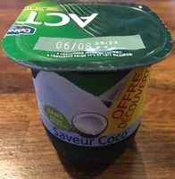 Mängden socker i Activia saveur coco