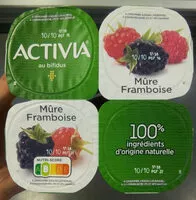 Mängden socker i Yaourts Activia Mûre Framboise  x 4