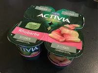 Mängden socker i Activia rhubarbe