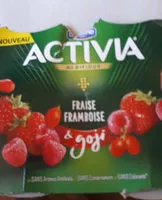 Mängden socker i Activia fraise framboise et goji