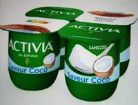 Mängden socker i Activia saveur coco