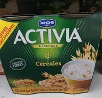 Mängden socker i Activia Céréales - Granola lait d'amarante