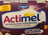 Mängden socker i Actimel goût Cassis-Açai-Argousier