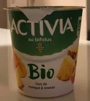 Mängden socker i Yaourt Activia Duo mangue ananas