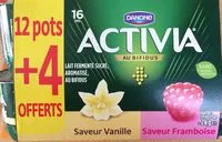 Mängden socker i Activia bifidus vanille framboise