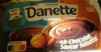 Mängden socker i Danette chocolat Saveur noisette 8x