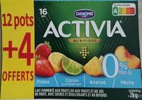Mängden socker i Activia au bifidus 0%