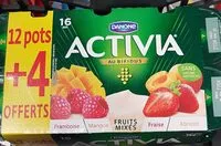 Mängden socker i Activia au bifidus fruits mixés