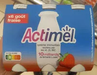 Mängden socker i Actimel goût fraise