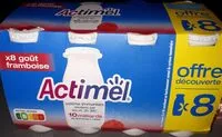 Mängden socker i Actimel goût framboise