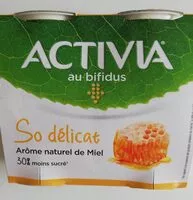 Mängden socker i Activia arôme naturel de miel