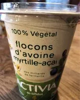 Mängden socker i 100 % végétal flocons d'avoine myrtille, açaï
