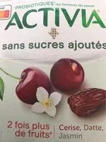 Mängden socker i Activia cerise dattes jasmin