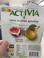 Mängden socker i Activia poire figue et graine de chia