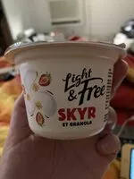 Mängden socker i Light & free SKYR et granola