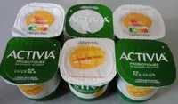 Mängden socker i Activia fruits mixes mangue