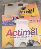 Mängden socker i Actimel énergie mûre-myrtille