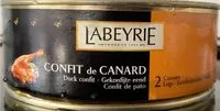 Mängden socker i Confit De Canard Labeyrie - 2 Cuisses