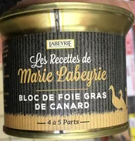 Mängden socker i Les Recettes de Marie Labeyrie Bloc de Foie Gras de Canard