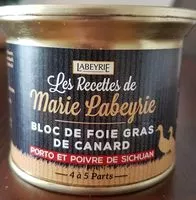 Mängden socker i Bloc de foie gras de canard