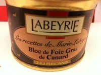 Mängden socker i Bloc de foie gras de canard