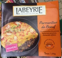 Mängden socker i Parmentier de Bœuf (À la mousseline de potiron butternut parsemée d'amandes effilées)