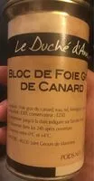Mängden socker i Bloc de foie gras de canard
