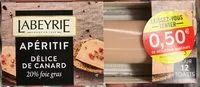 Mängden socker i Apéritif Délice de Canard 20% Foie Gras