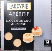 Mängden socker i Apéritif Bloc de Foie Gras de Canard spécial Toasts