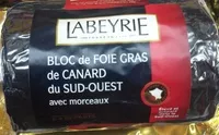Mängden socker i Bloc de foie gras de canard du Sud-Ouest avec morceaux