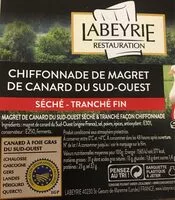 Mängden socker i Chiffonade de magret de canard
