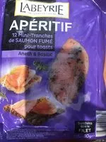 Mängden socker i 12 mini tranches de saumon fumé