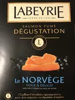 Mängden socker i Le Norvège - Saumon Fumé Dégustation