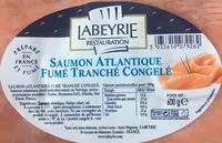 Mängden socker i Saumon atlantique fumé tranche congelé