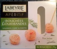 Mängden socker i Bouchées gourmandes saumon fumé et aneth